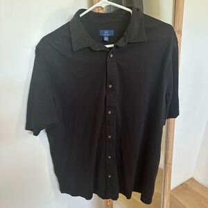 George Men's 100% cotton Black Button-Up Shirt